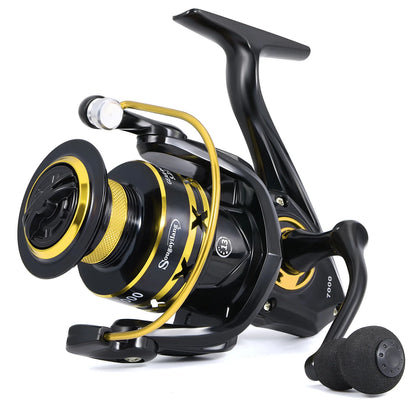 Sougayilang 1000-7000 Spinning Reel, Aluminum Spool, 10kg Max Drag, EVA Handle for Bass Freshwater Pesca