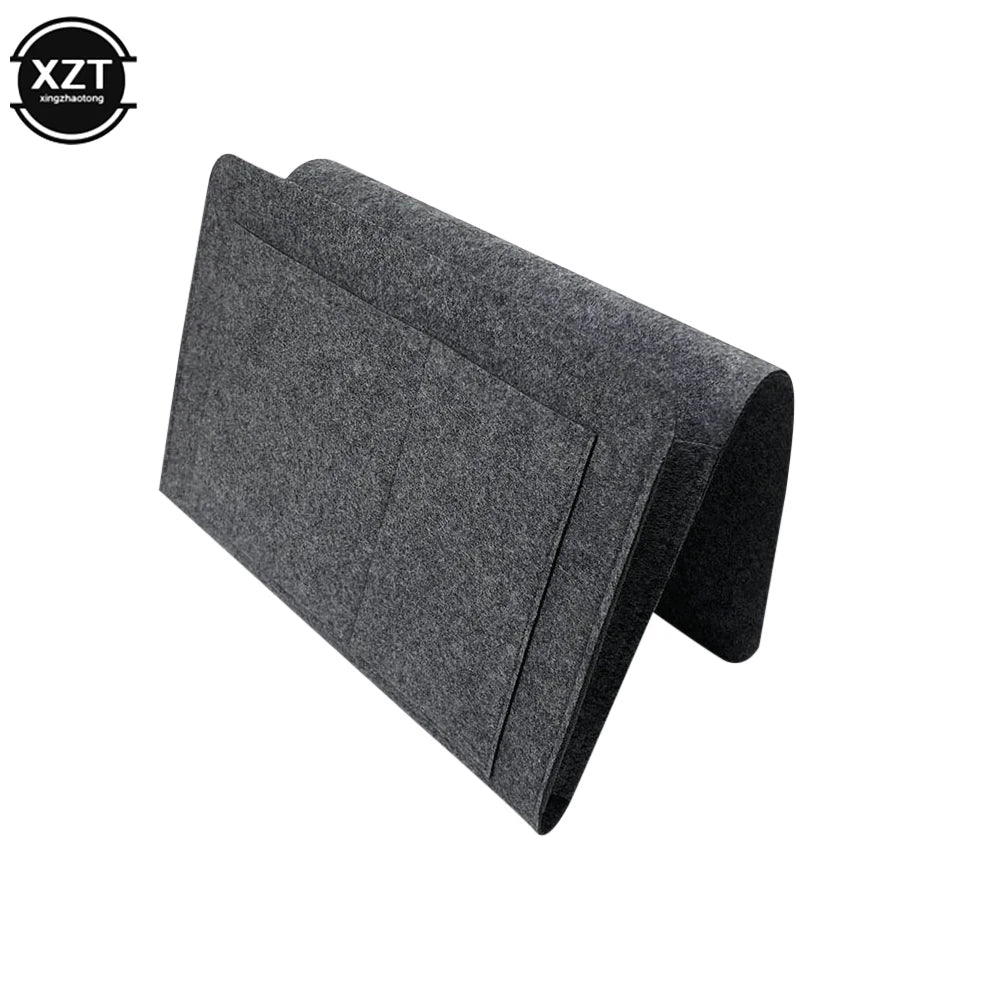 1pc Felt Bedside Storage Organizer Pocket Holder for Phone Book Tissue Sofa