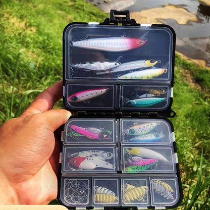 Fishing Lure Tackle Box Double Sided Hook Bait Storage Organizer Case
