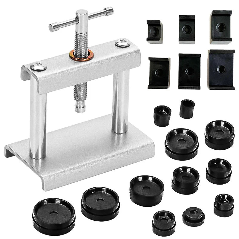 Watch Back Case Press Tool Professional Repair Closer with Dies for Watchmaker