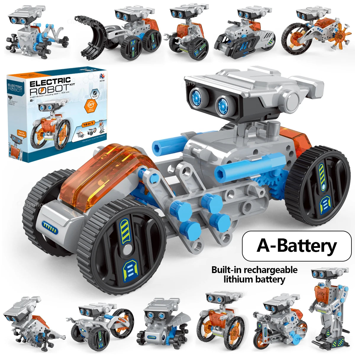 12-in-1 STEM Robot Building Toy Educational Science DIY for Kids Age 8+