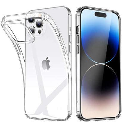 For iPhone 7-17 Pro Max XS XR Plus Clear TPU Silicone Phone Case Cover