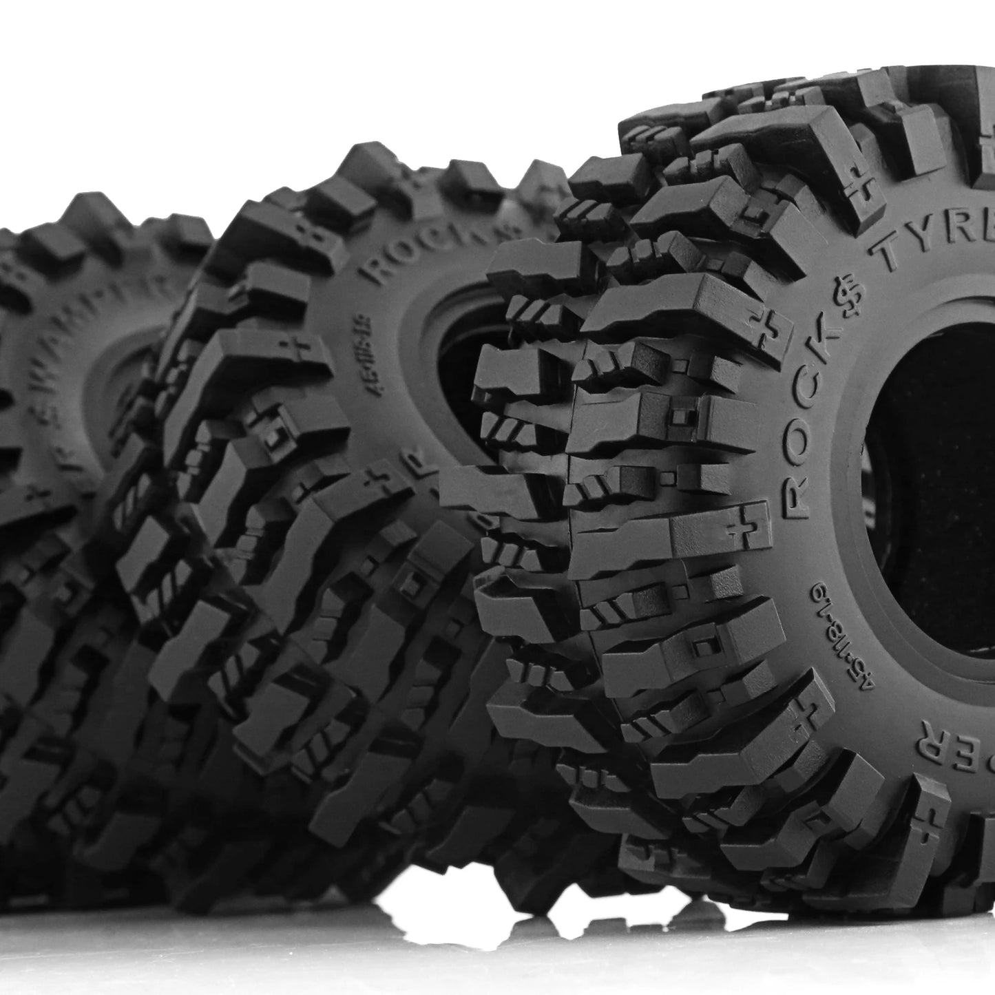 4PCS 118 MM 1.9" Rubber Rock Tyres Wheel Tires for 1:10 RC Crawler Car Axial SCX10 90046 AXI03007 TRX4 Redcat Gen8-EXPROTAS
