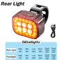 LED Bicycle Light Set Q6 Rechargeable Front Rear MTB Safety Lamps