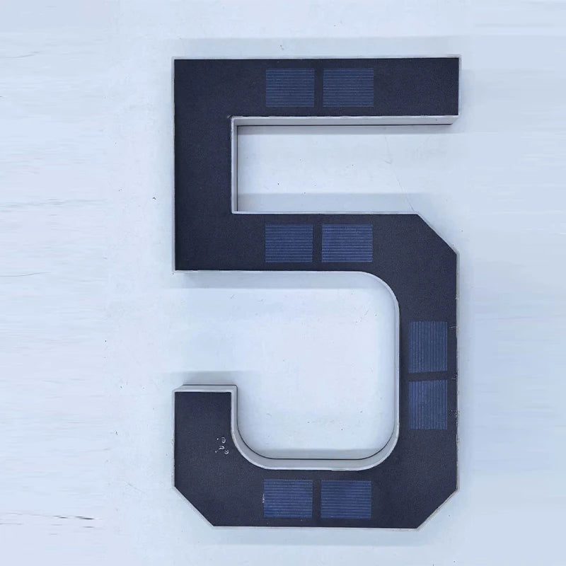 Solar House Number Light LED Address Plaque Sign for Door Wall Outdoor