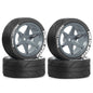 RED SPIDER 65mm Wheel Tires 12mm Hex Blue Rim for 1/10 1/12 1/14 RC Car