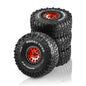 4PCS 1.9 Inch Beadlock Wheel Rims & Rubber Tire for 1/10 RC Rock Crawler Axial SCX10 RR10 AX10 Wraith 90048 90018 KM2-EXPROTAS