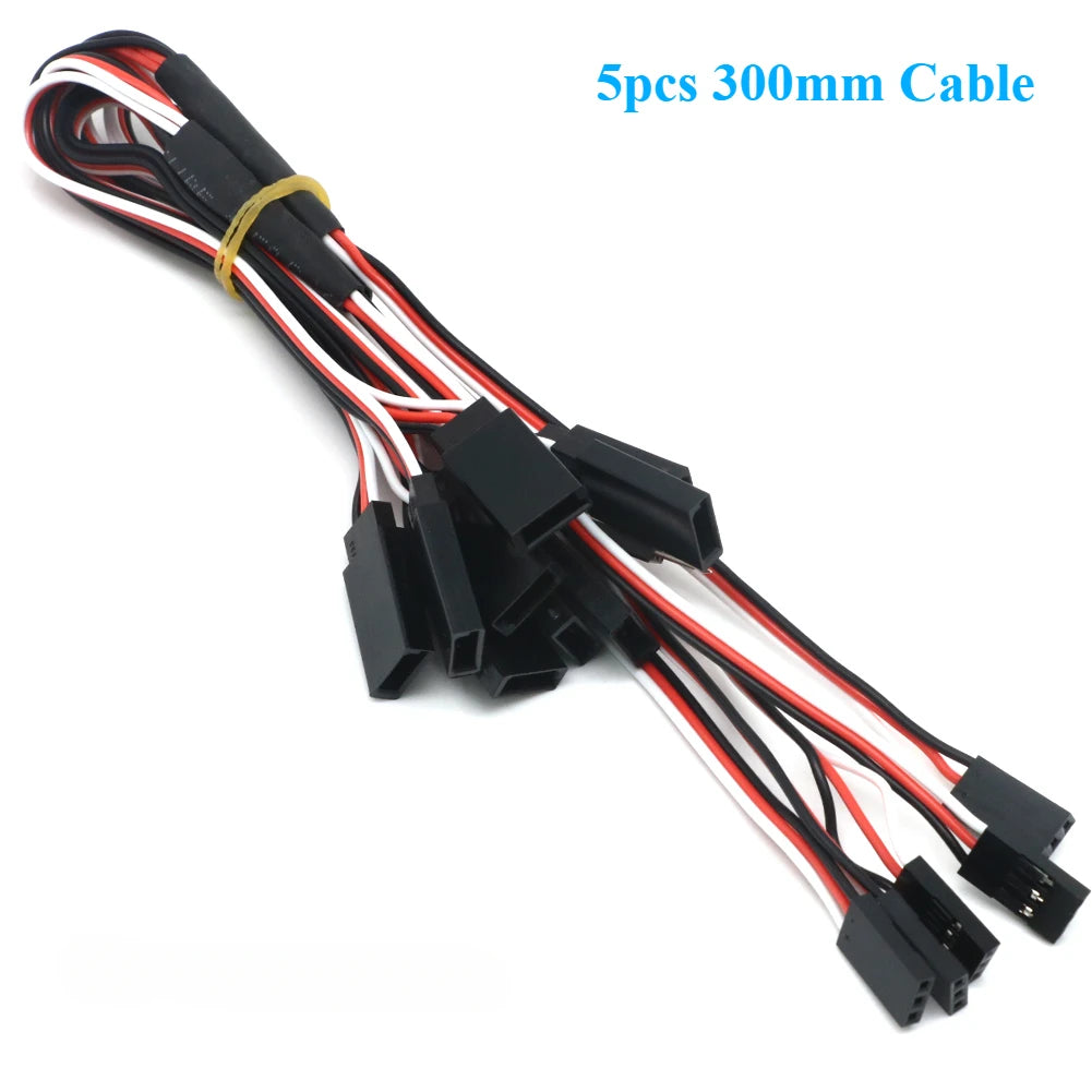 5PCS RC Servo Extension Lead Cable 500mm Futaba JR Male Female Wire