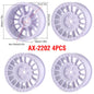 1/10 RC Wheels & Tires Set 12mm Hex On-Road Drift/Rally for Tamiya TT-02 Compatible Chassis