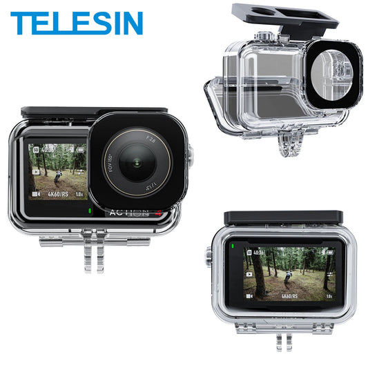 TELESIN 45M Waterproof Case For DJI OSMO Action 3 4 5pro Underwater Diving Housing Cover Action Camera Accessories-EXPROTAS