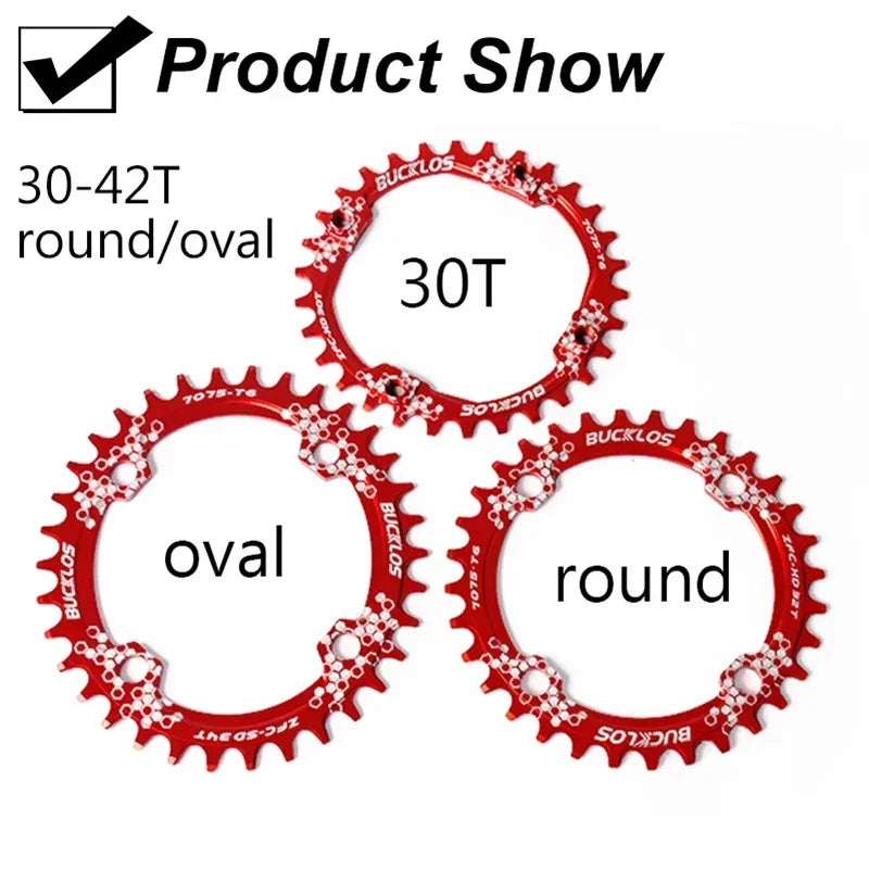 MTB Bike Crankset 170mm Narrow Wide Chainring Bucklos Single Arm