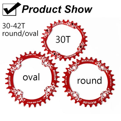 MTB Bike Crankset 170mm Narrow Wide Chainring Bucklos Single Arm
