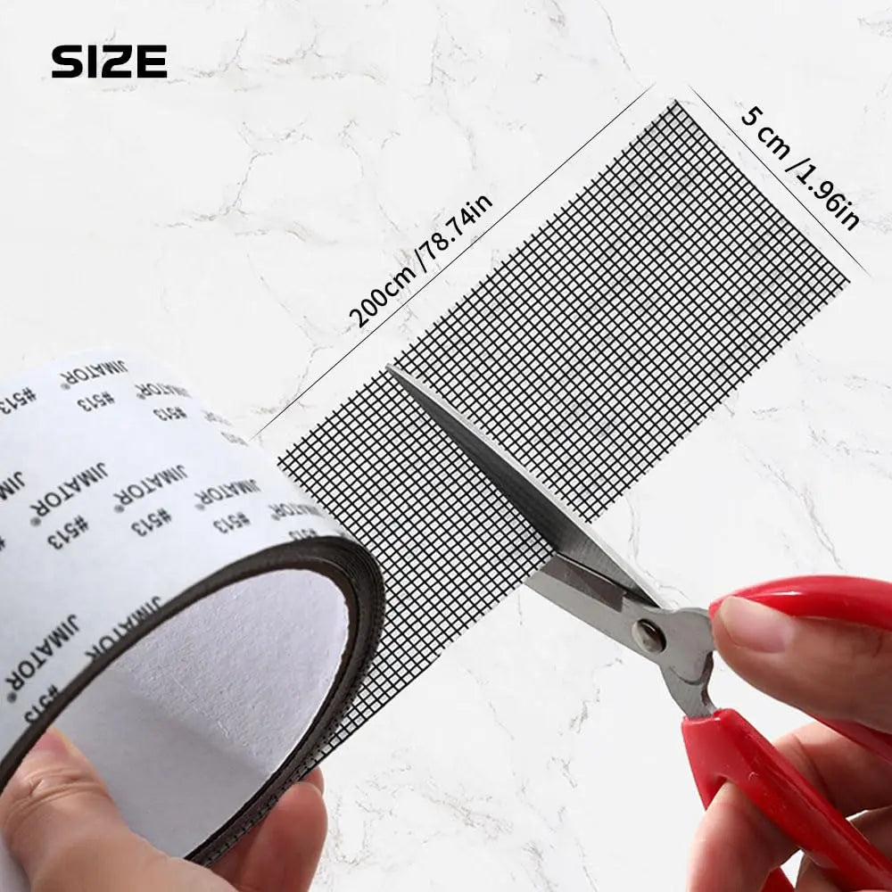 2Pcs Screen Repair Tape Self-Adhesive Fiberglass Window Patch Mesh
