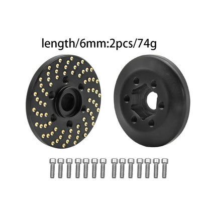 Brass Wheel Hex Hub Adapter for 1.9/2.2 Beadlock RC Crawler Axial SCX10 TRX4 TRX6 - EXPROTAS