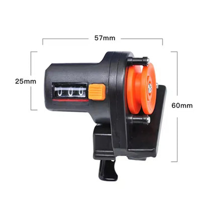 Fishing Line Depth Counter Finder 0-999M Tackle Length Gauge Plastic