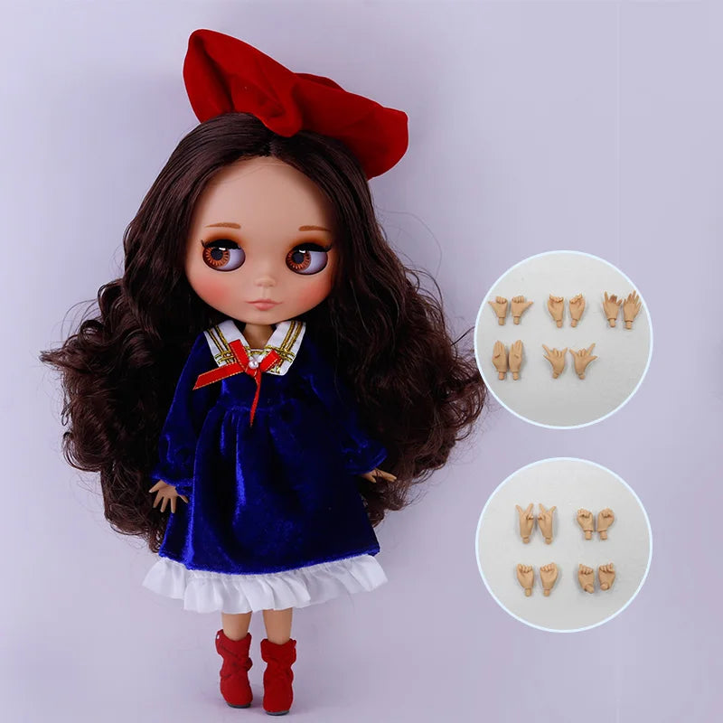 ICY DBS Blythe Doll Tan Skin Matte Face 1/6 BJD Joint Body Neo BL2240