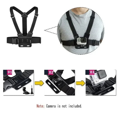 1PC Adjustable Phone Clip Holder Chest Strap Bracket for Sport Camera