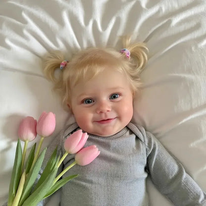 20 Inch Reborn Baby Girl Doll Full Vinyl Handmade 3D Painted Bath Toy