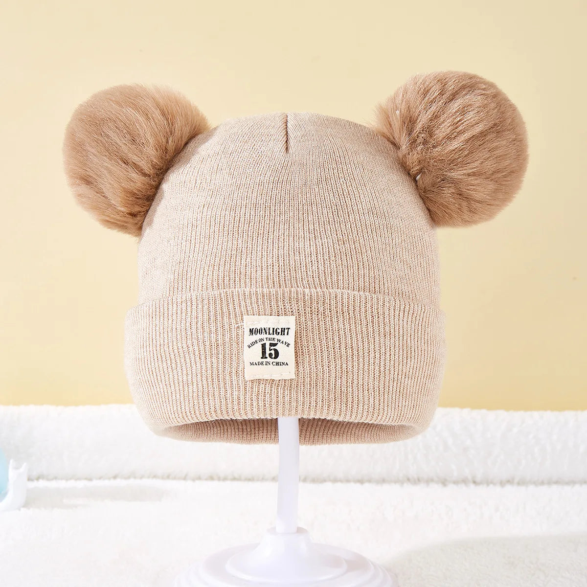 Knit Beanie Hat for Kids Warm Pom Winter Knitted Cap Boys Girls