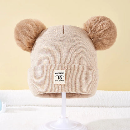 Knit Beanie Hat for Kids Warm Pom Winter Knitted Cap Boys Girls