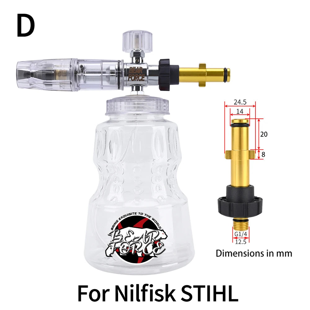 Pressure Washer Foam Lance | Snow Cannon Nozzle for Karcher AR Bosch Bort Jet