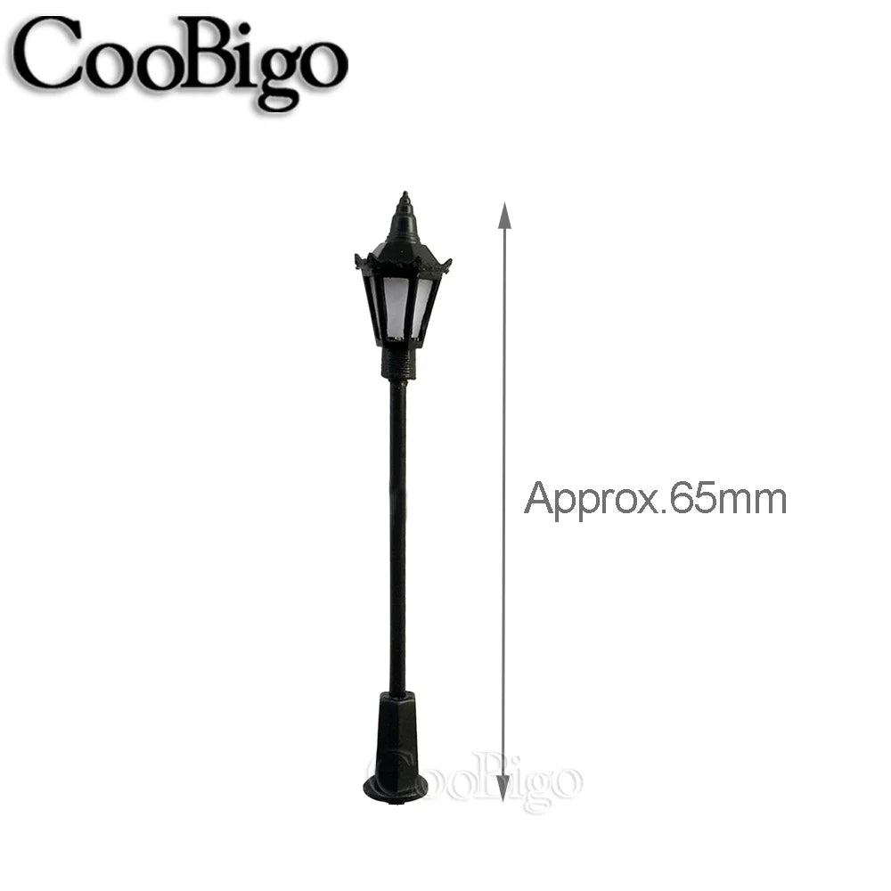 10Pcs Miniature Street Lamp Micro Light Model Landscape Decoration