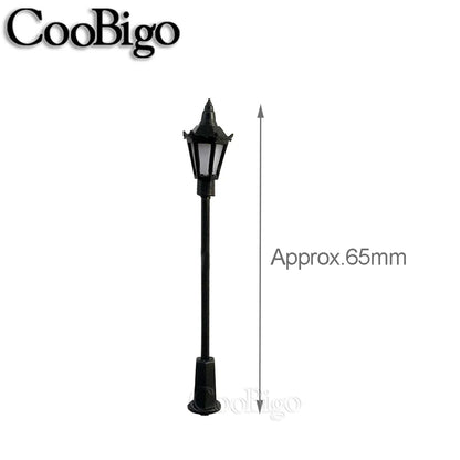 10Pcs Miniature Street Lamp Micro Light Model Landscape Decoration