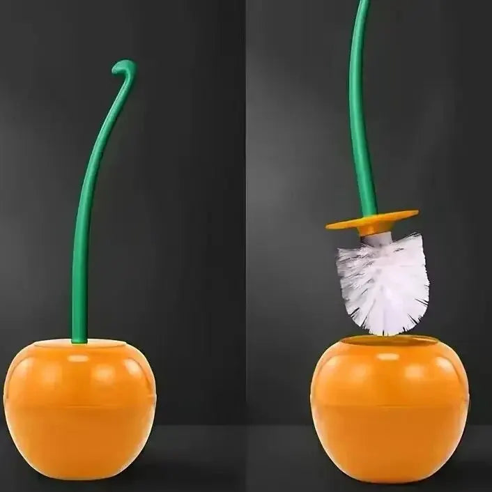 Red Toilet Brush Cherry Shape Holder Set Creative Bathroom Cleaning Accessories