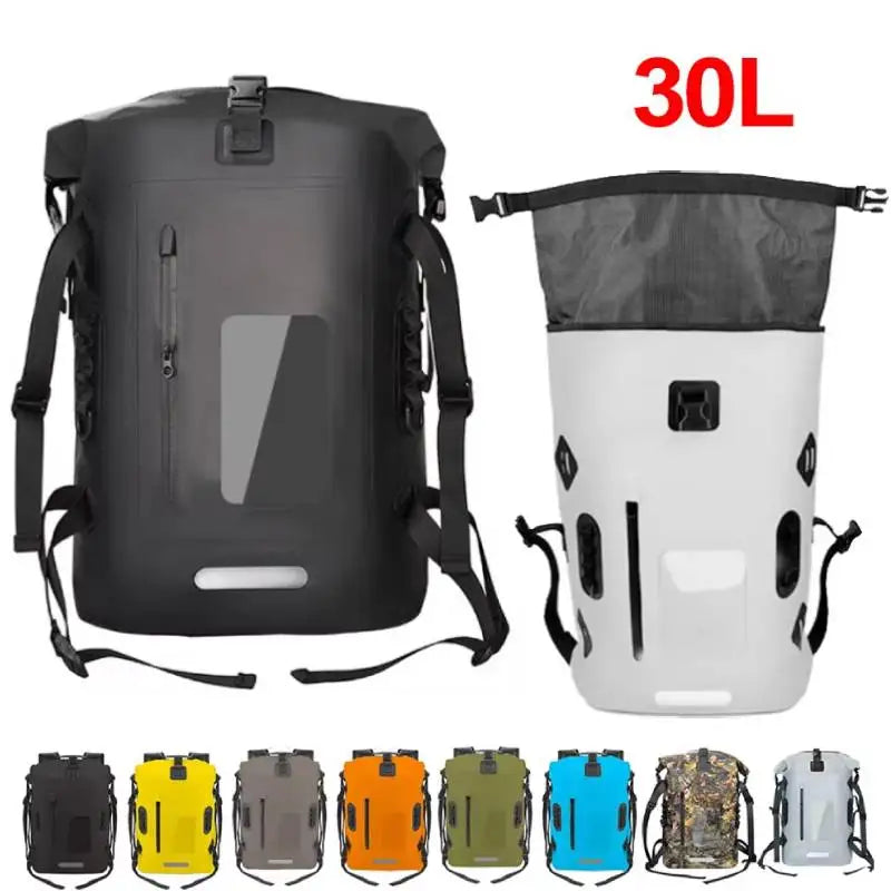 30L Waterproof Dry Bag Backpack Fishing Kayak Raft Swim Trek Gear
