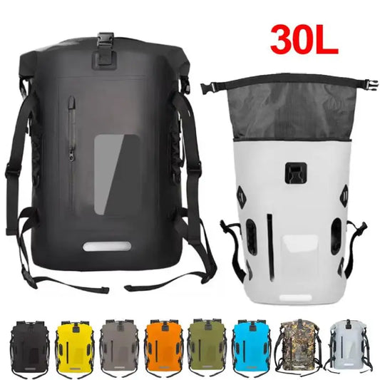 30L Waterproof Dry Bag Backpack Fishing Kayak Raft Swim Trek Gear