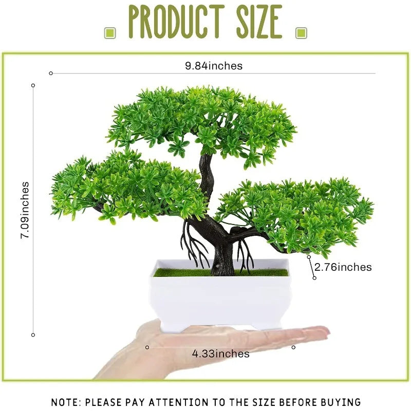 Artificial Bonsai Tree Potted Fake Plant Home Table Decor Ornament