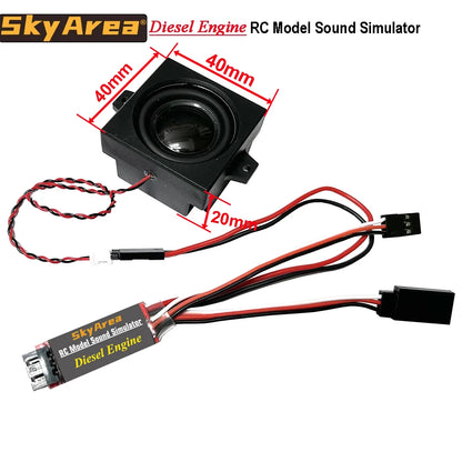 RC Diesel Engine Sound Module 2W Speaker for Trucks Cars Excavators