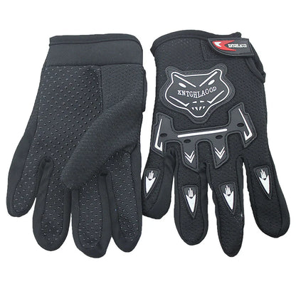 Kids Finger Motorcycle Gloves Leather Full Finger Child Racing Protective