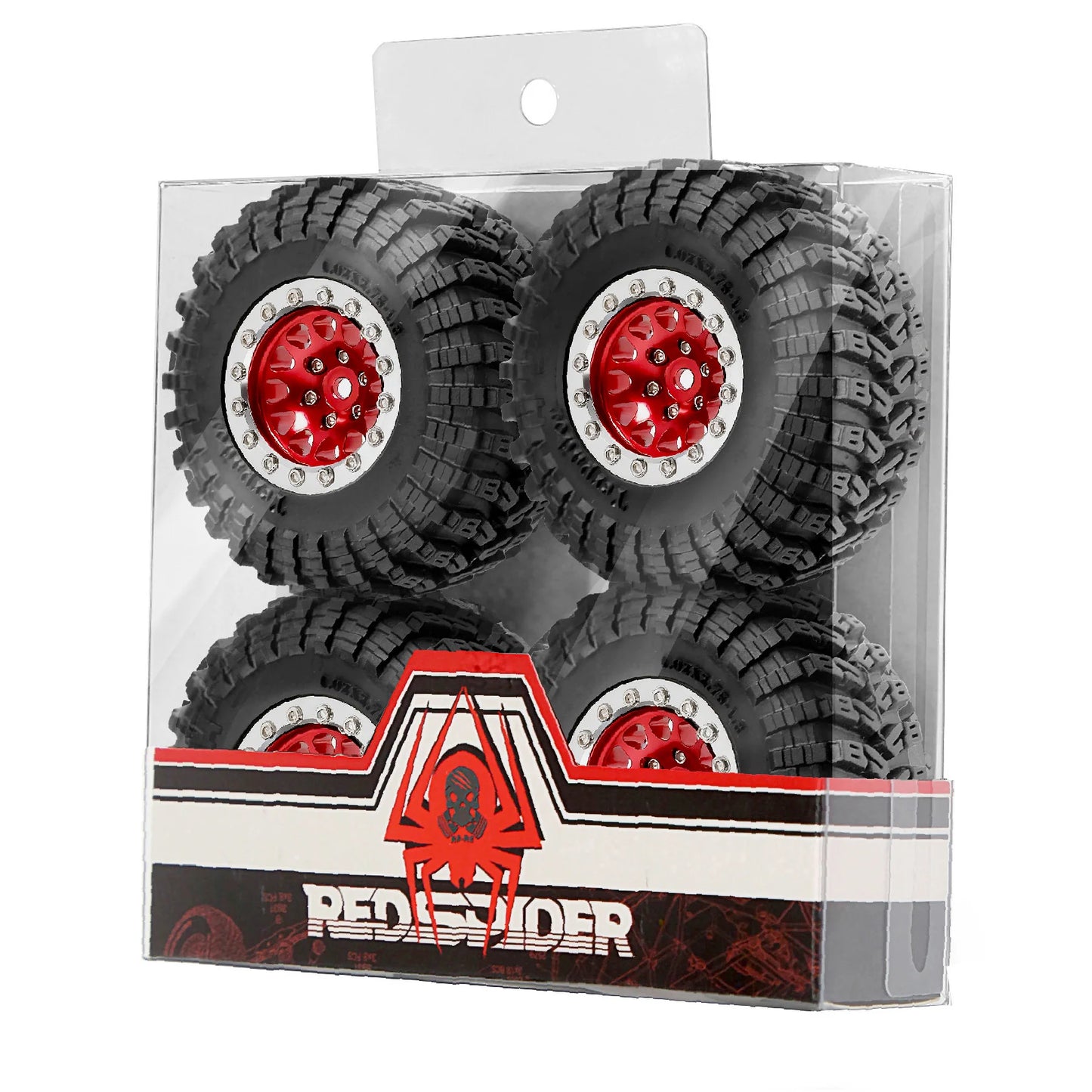 1.3 Crawler Wheel Tire Set 4PCS for 1/18 TRX4M SCX24 RC Vehicles