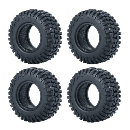 YEAHRUN 4Pcs 1.0inch Soft Rubber Wheel Tires 50/54/58/62/64/65mm for TRX-4M 1/18 Axial SCX24 1/24 RC Crawler Car Upgrade Parts-EXPROTAS