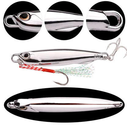 10pcs Fishing Lure Metal Jig Baits Sea Saltwater Casting Tackle 7g-80g