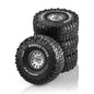 4PCS 1.9 Inch Beadlock Wheel Rims & Rubber Tire for 1/10 RC Rock Crawler Axial SCX10 RR10 AX10 Wraith 90048 90018 KM2-EXPROTAS
