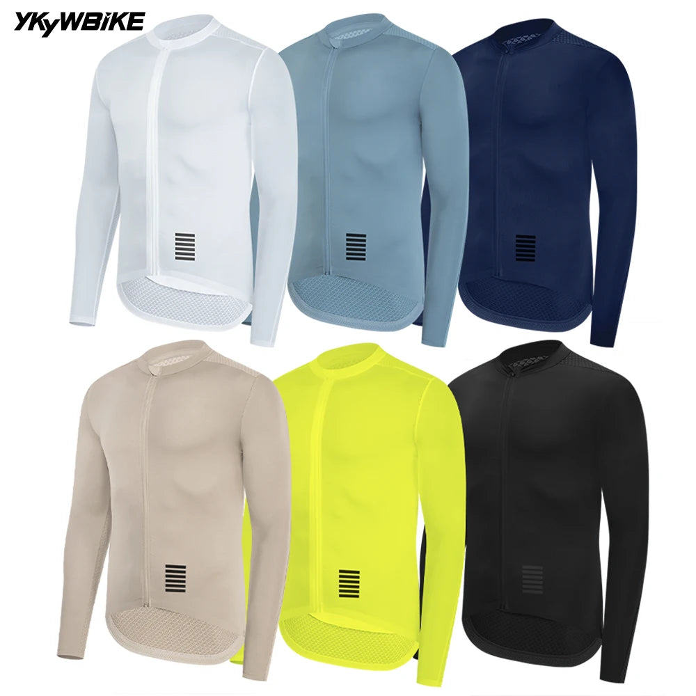 YKYWBIKE Men's Cycling Jersey Long Sleeve Summer Spring Bicycle Long Jersey Road Bike Clothing Pro Team bicycle cycling clothes-EXPROTAS