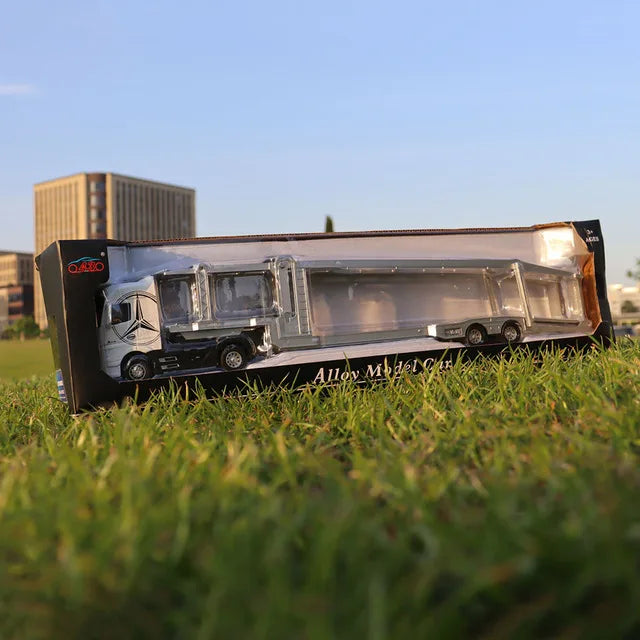 1:50 Diecast Truck Toy Container Model with Sound & Light for Boys