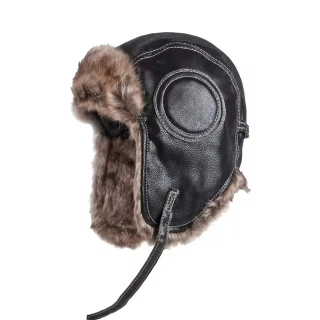 Ushanka Fur Hat Winter Cap Warm Earflap Trapper Ski Bomber Hats for Men Women