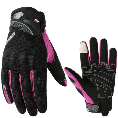 Black SUOMY Racing Motorcycle Gloves Full Finger Breathable Anti-Slip S-XXL