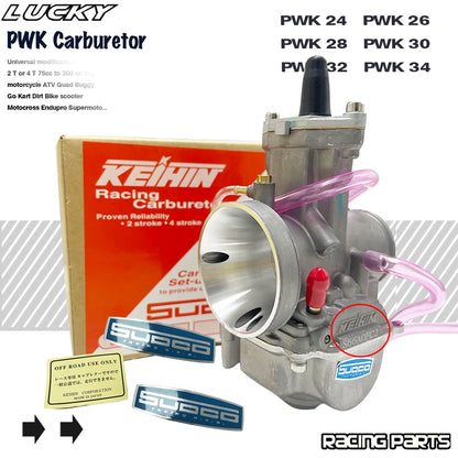Keihin PWK 24/26/28/30/32/34mm Carburetor for 2T/4T Scooter, ATV, Dirt Bike, Enduro Motocross
