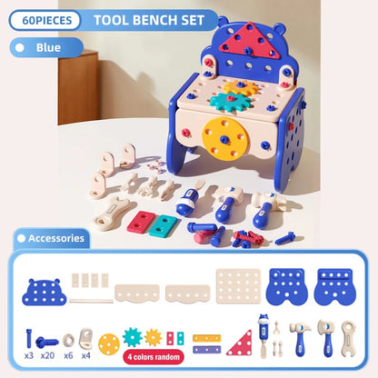 Toolbox Simulation Drill Assembly Toy for Children Home Play