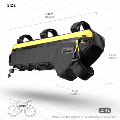 Rhinowalk Bike Frame Bag Water-Resistant Bicycle Triangular Crossbeam Bag For Mtb&Road Gravel Bike With Frame Lengths Over 17 In