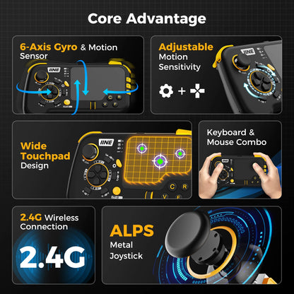 IINE Ungrade Wireless Mouse-Pad Controller As Keyboard and Mouse Combo Set with Touchpad-EXPROTAS
