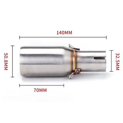 51mm Motorcycle Exhaust Middle Link Pipe Muffler Adapter Section Adjust Tube for Piaggio Beverly X10 MP3 125 250 300 250LT 300L-EXPROTAS