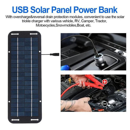 12V Solar Panel Trickle Battery Charger for Car Boat Van Portable