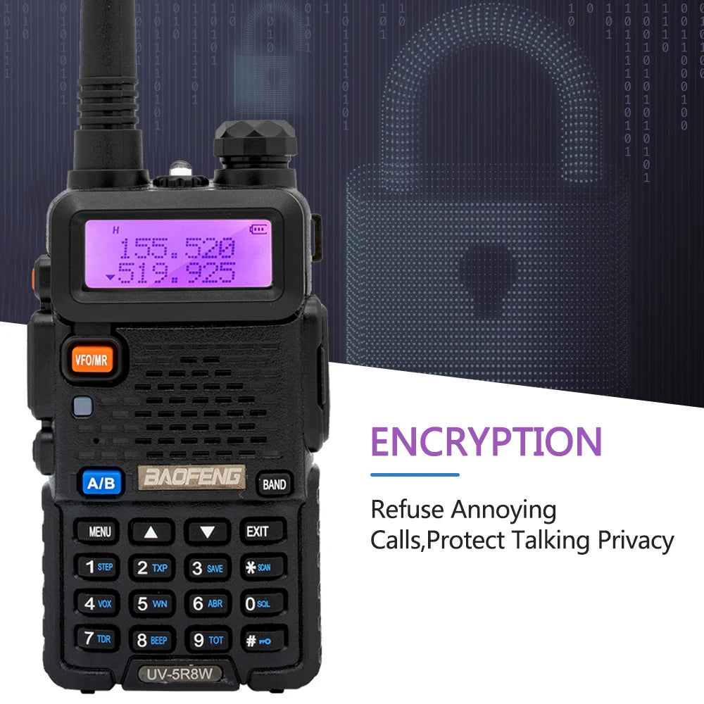 Baofeng Walkie Talkie UV 5R 5W 8W Dual Band Ham Two Way Radio Vhf Uhf FM Radio Handheld Transceiver Hunting Long Range-EXPROTAS