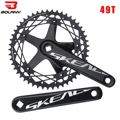 SKEACE 144BCD Track Crankset Square Taper 165mm Single Speed 49T Alloy