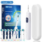 Electric Toothbrush Rechargeable Brush Rotating 8 Heads USB Timer Adults
